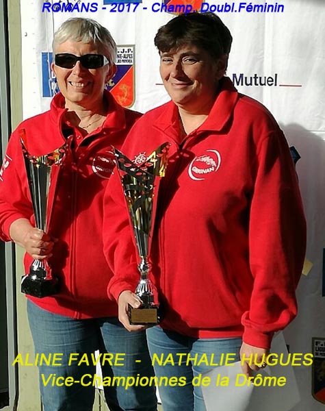 Championnats de la drôme Pétanque Doublette Féminin 2017